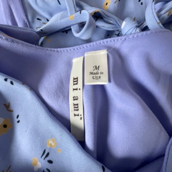 Francescas Floral Blue Sleeveless Midi Dress M 100% Polyester USA Cottagecore - Picture 4 of 10